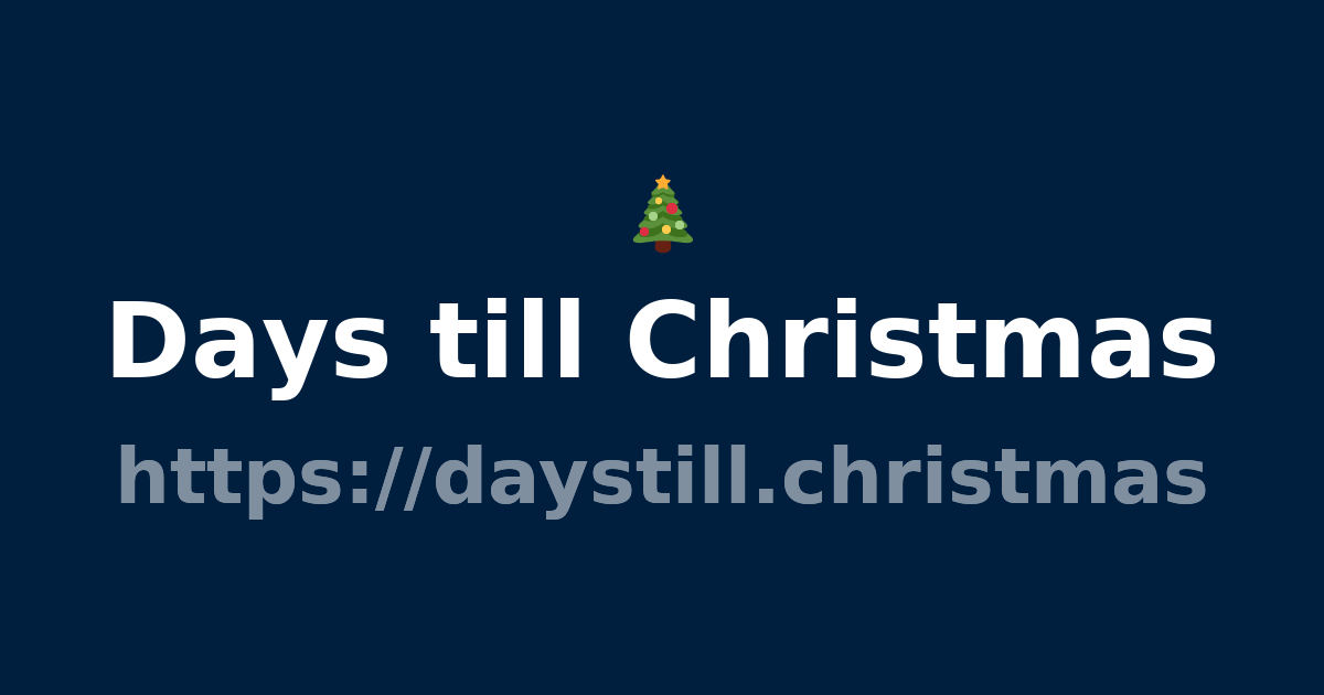 how many days till xmas day